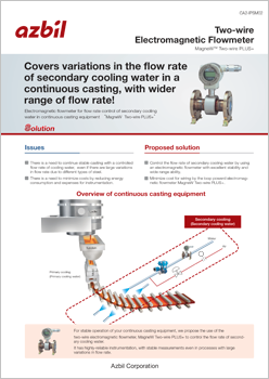 Covers variations in the flow rate of secondary cooling water in a continuous casting, with wider range of flow rate!