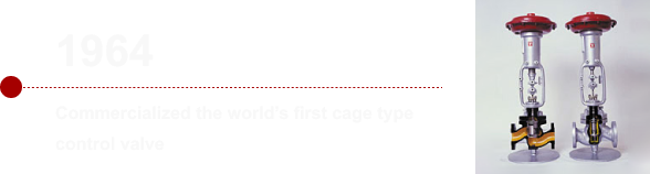 1964：Commercialized the world’s first cage type control valve
