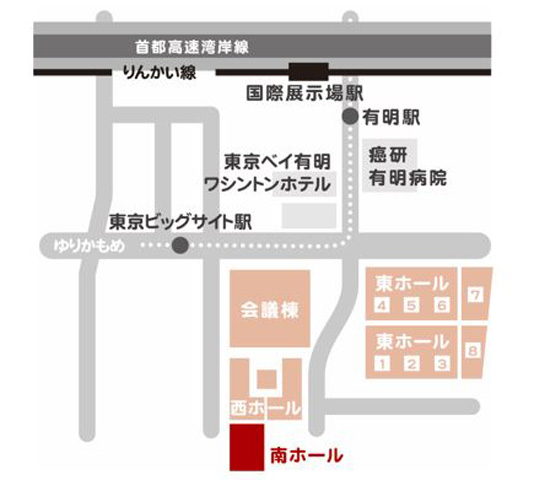 国際展示場正門駅・国際展示場駅・東京ビッグサイト 周辺地図